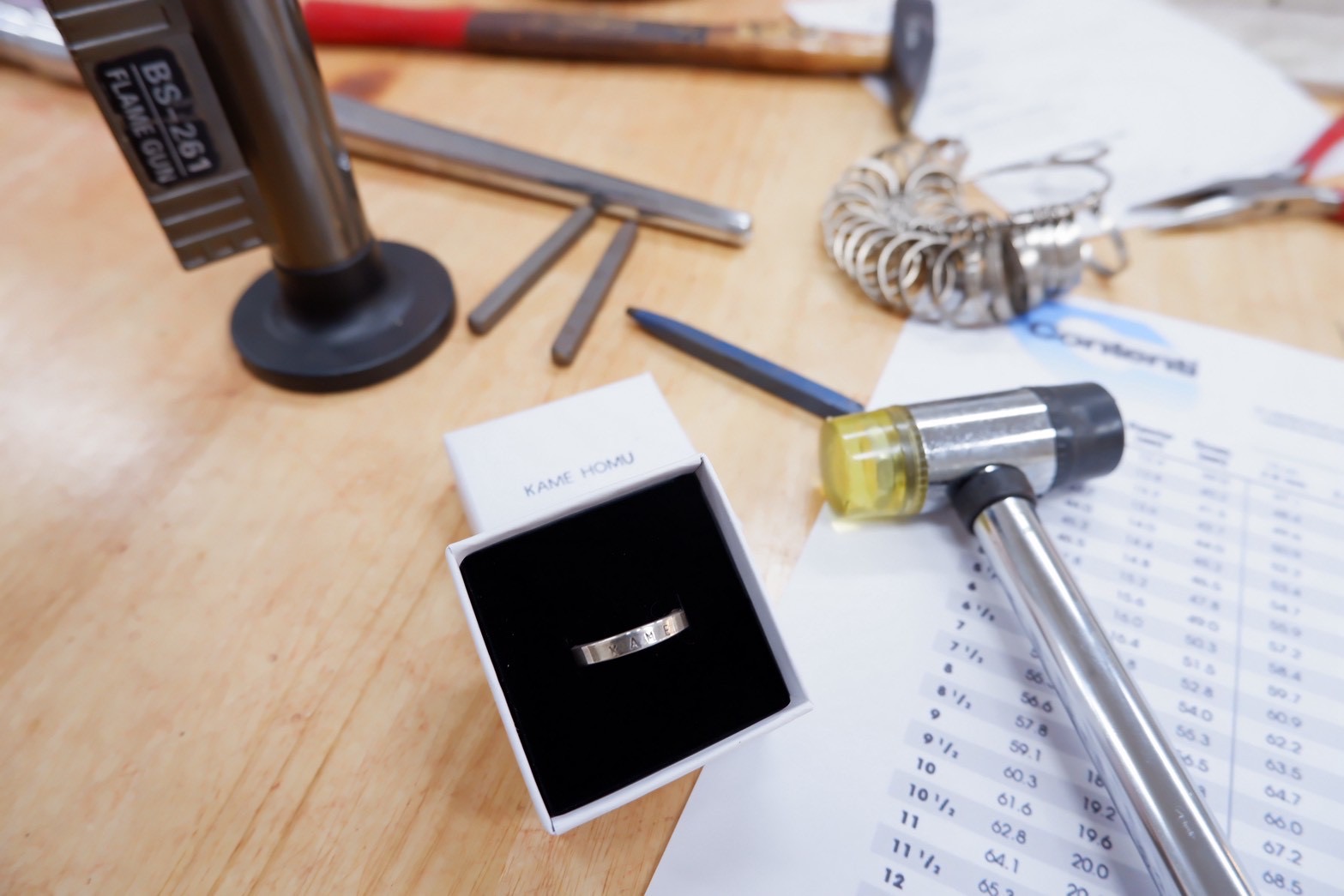 Kame Homu Studio silver ring workshop result